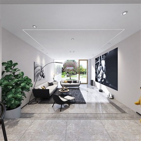 现代 客餐厅 简约客厅餐厅全景