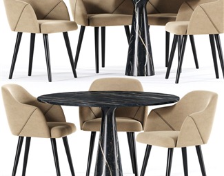 现代咖啡厅休闲桌椅组合