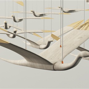 现代 异形吊灯 鸟装置