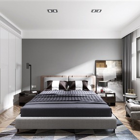 现代 卧室 主卧室