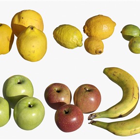 现代 水果 水果柠檬 香蕉 苹果
