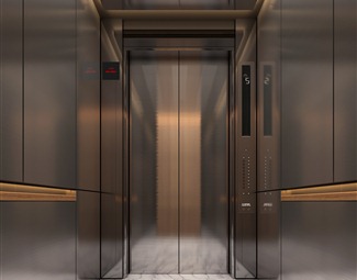 现代电梯间过道
