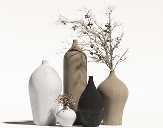 侘寂 花瓶 花瓶花艺组合