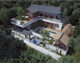 新中式新中式建筑构建