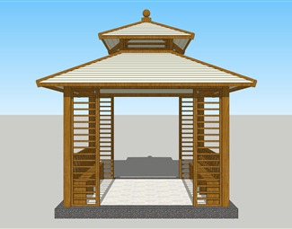 【凉棚su模型】_凉棚su模型免费下载_3d溜溜网