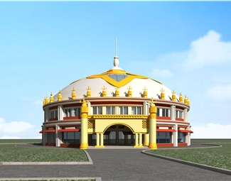 民族风蒙古包建筑