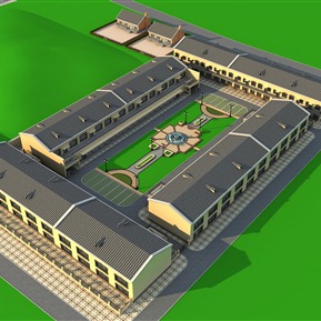 欧式 商业楼 商业区