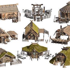 民族风 木屋 古代木头建筑木房子