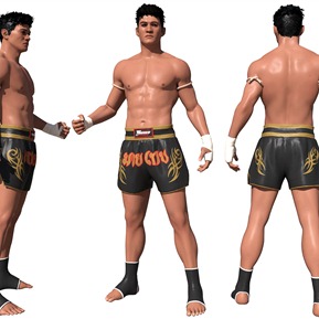 现代 男人 拳击男人