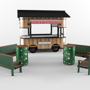 现代 售货车 餐饮车