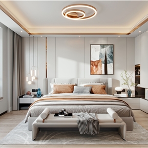 轻奢 卧室 主卧室