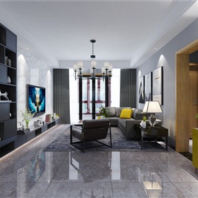 现代 客厅 客餐厅