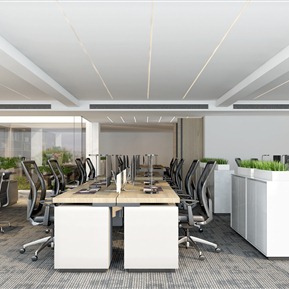 现代 公共办公区 办公室过道