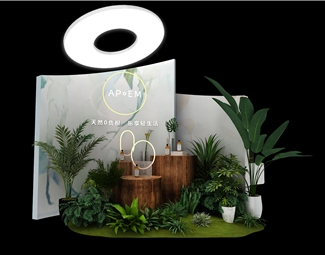 现代 美陈 产品展示植物墙