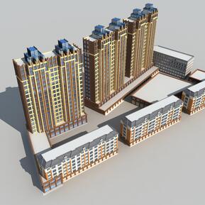 现代 住宅区 住宅鸟瞰