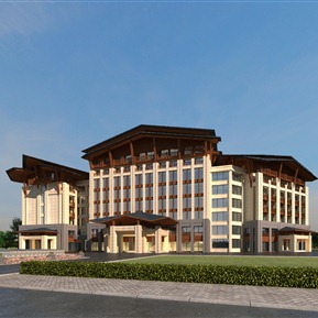 新中式 会所建筑 温泉会所