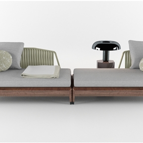 现代 多人沙发 休闲椅