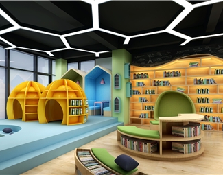 现代图书馆阅览室