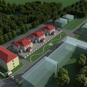 现代 鸟瞰图 别墅鸟瞰