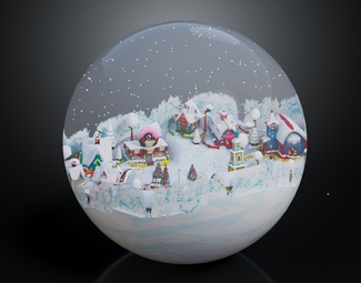 现代圣诞水晶球