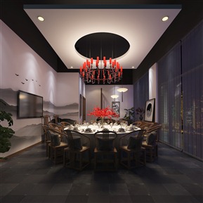 新中式 包间 餐厅包间