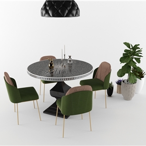 轻奢 餐桌椅组合