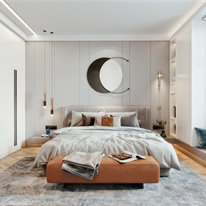 现代 卧室 主卧室