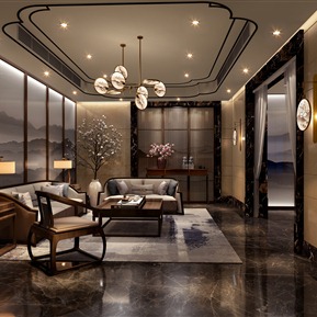 新中式 休息区 酒店休息区