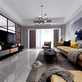 现代 客餐厅 全景