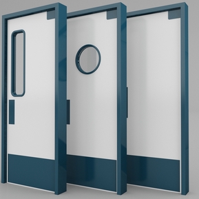 现代 平开门 后厨门