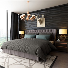 现代 卧室 卧室床组合