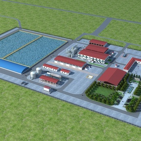 现代 污水处理厂 净水处理场