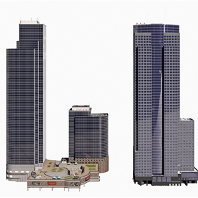 现代 办公楼 美国城市建筑楼房住宅商场办公楼