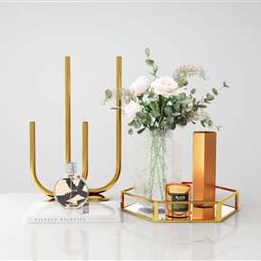 现代 摆件组合 清新玫瑰花艺摆件组合