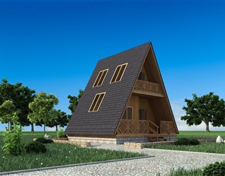 现代现代小木屋