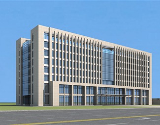 现代办公楼建筑效果图