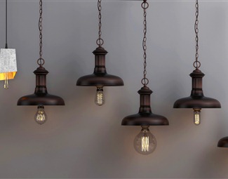 工业LOFT客餐厅吊灯