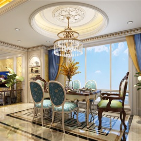 欧式 餐厅 别墅餐厅
