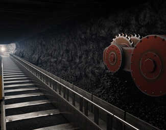 现代 采矿区 煤矿