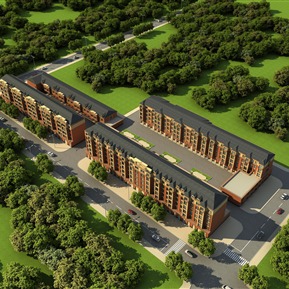 现代 住宅区 小区住宅鸟瞰