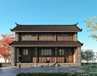 中式歇山顶建筑