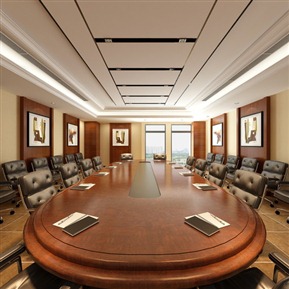 现代 会议室 会议室全景效果