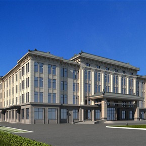 新中式 办公楼 政府办公楼法院