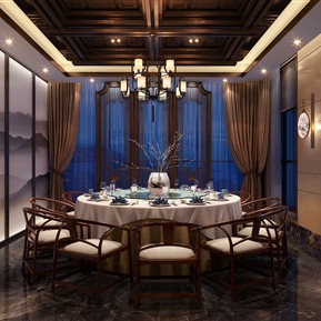 新中式 包间 酒店餐厅包间