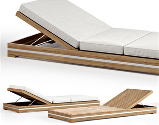 现代折叠床3d模型