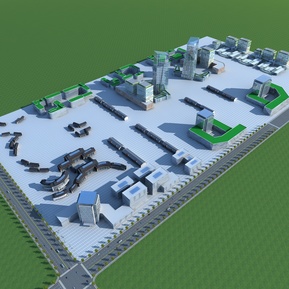 现代 办公楼 办公区