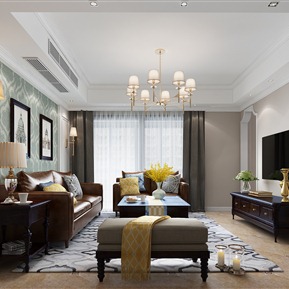 美式 客厅 客餐厅