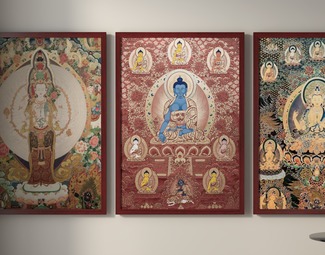 中式 装饰画 唐卡挂画 宗教挂画 民族挂画装饰画