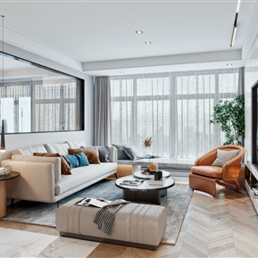 现代 客餐厅 客餐厅人视