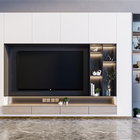 现代 电视背景柜 电视柜